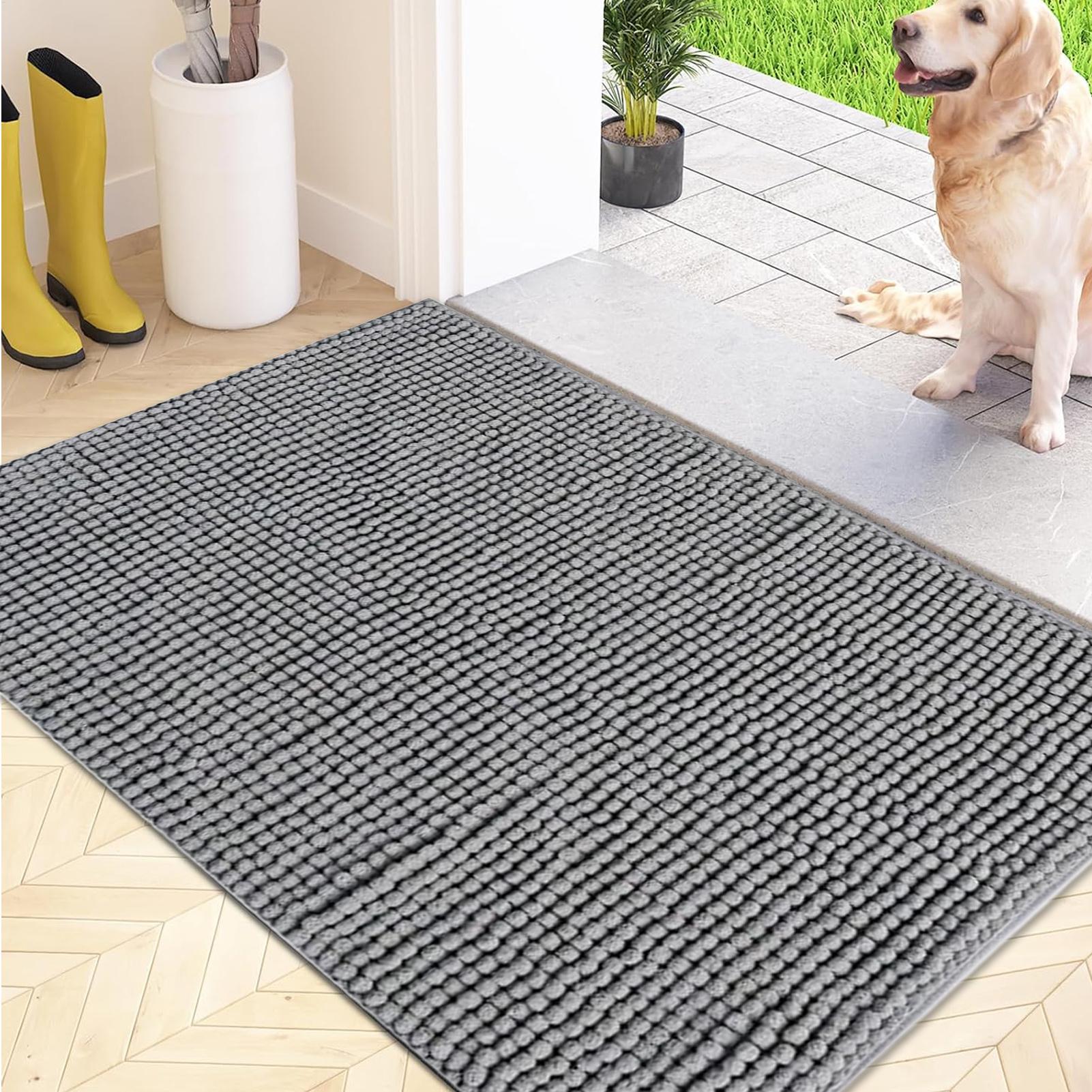 Bamboo Bath Mat - Dog Door Mat For Muddy Paws