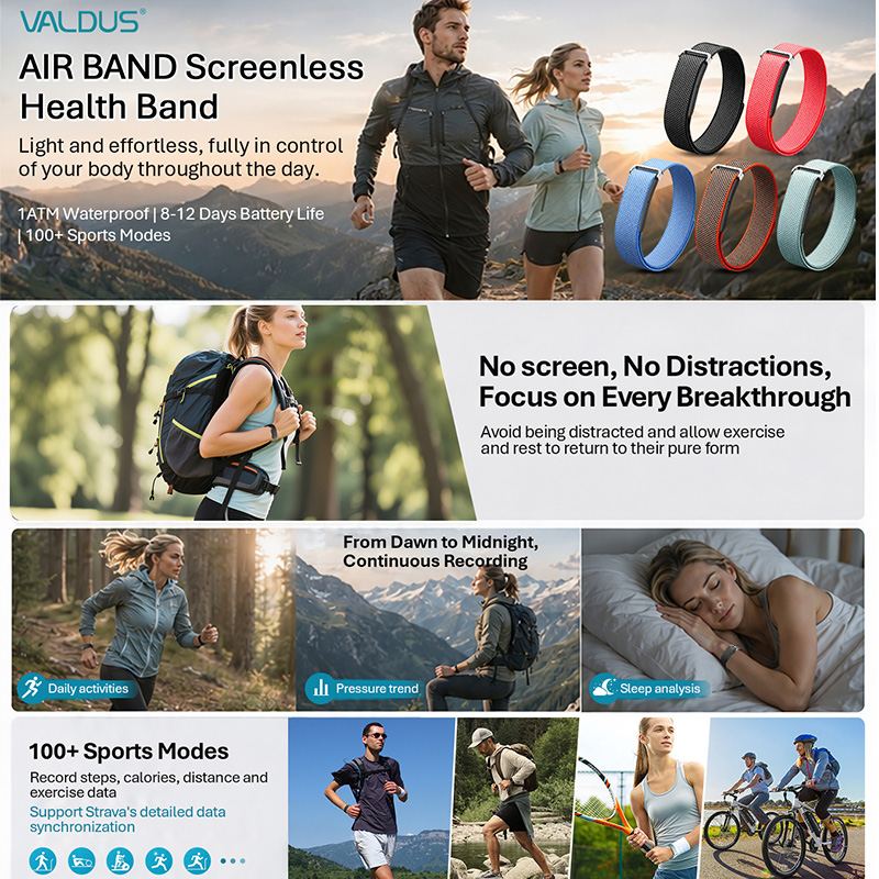 VALDUS Air Band Smart Bracelet - огляд і ціна Health Wellness Bracelet
