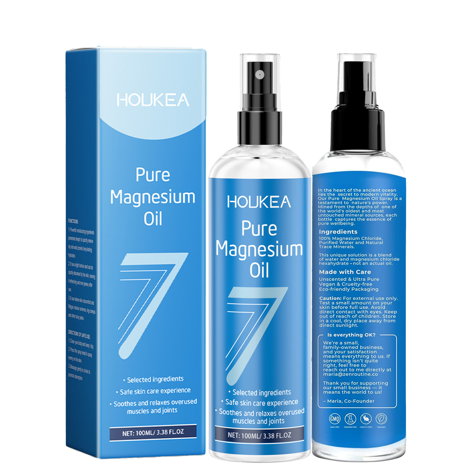 Pure Magnesium Oil Spray - USP - огляд і ціна Bath Salts Magnesium