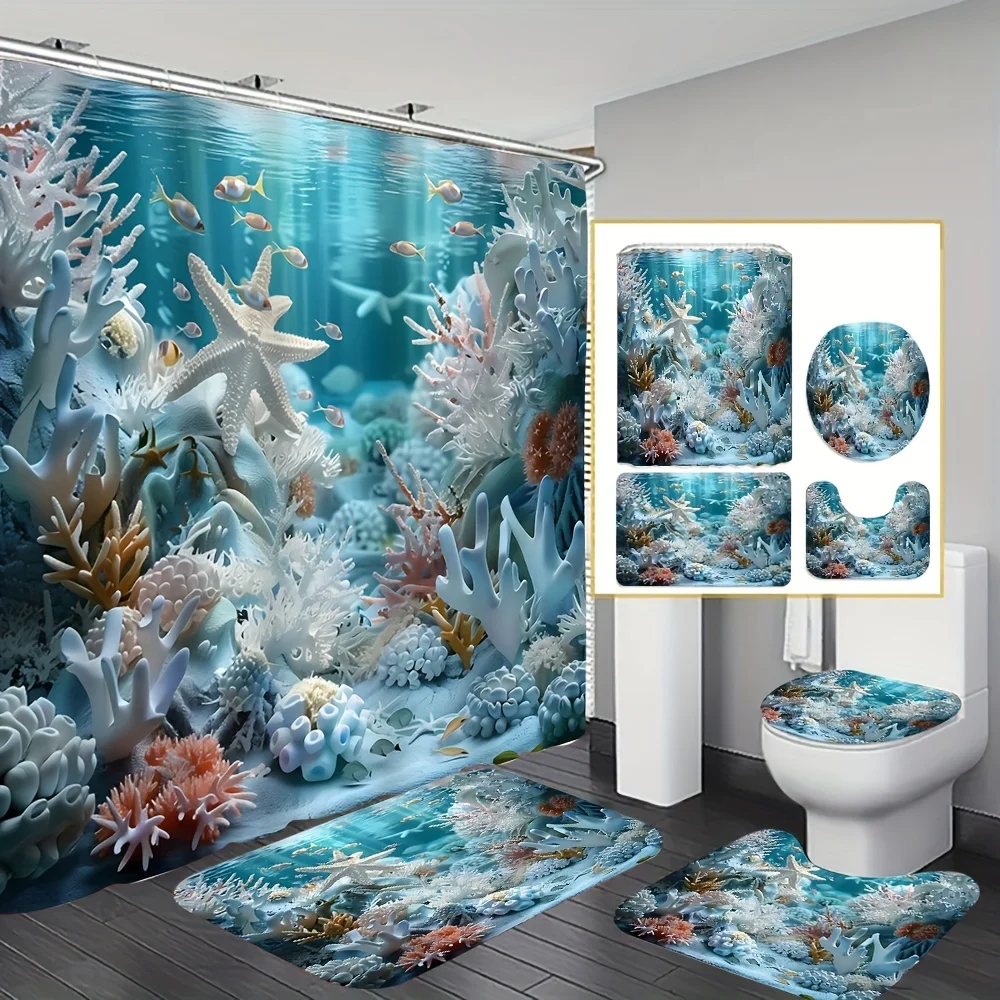 Enchanting Underwater Coral Re - огляд і ціна Bamboo Bath Mat