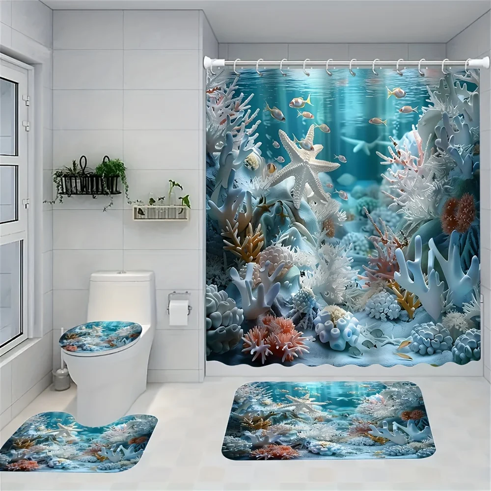 Enchanting Underwater Coral Re - огляд і ціна Bamboo Bath Mat